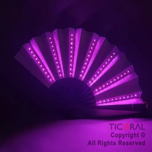 Abanico led luminoso rosa (pilas no incluidas)